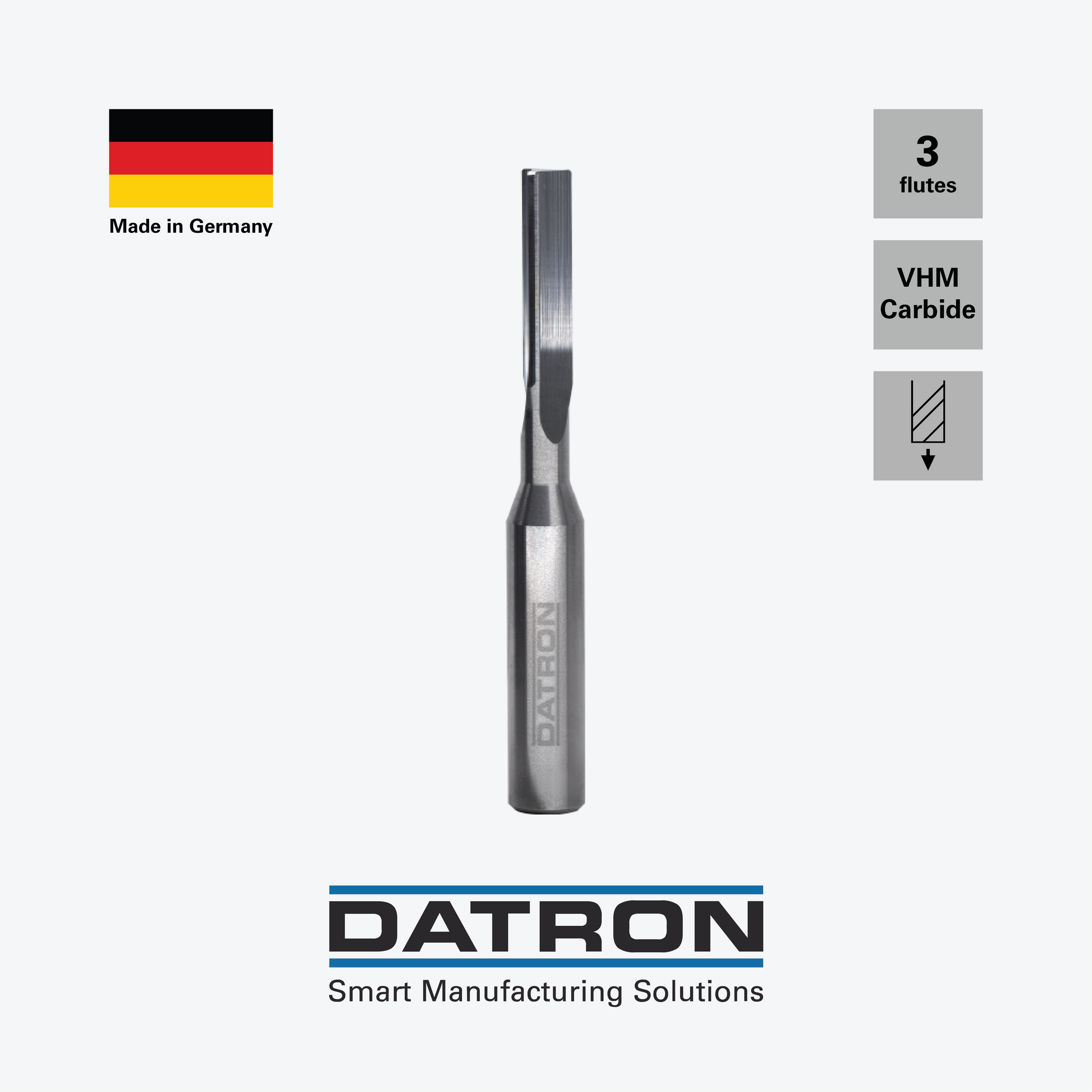DATRON - Solid carbide reamer, extended length, H7 tolerance D1 - 0068104L