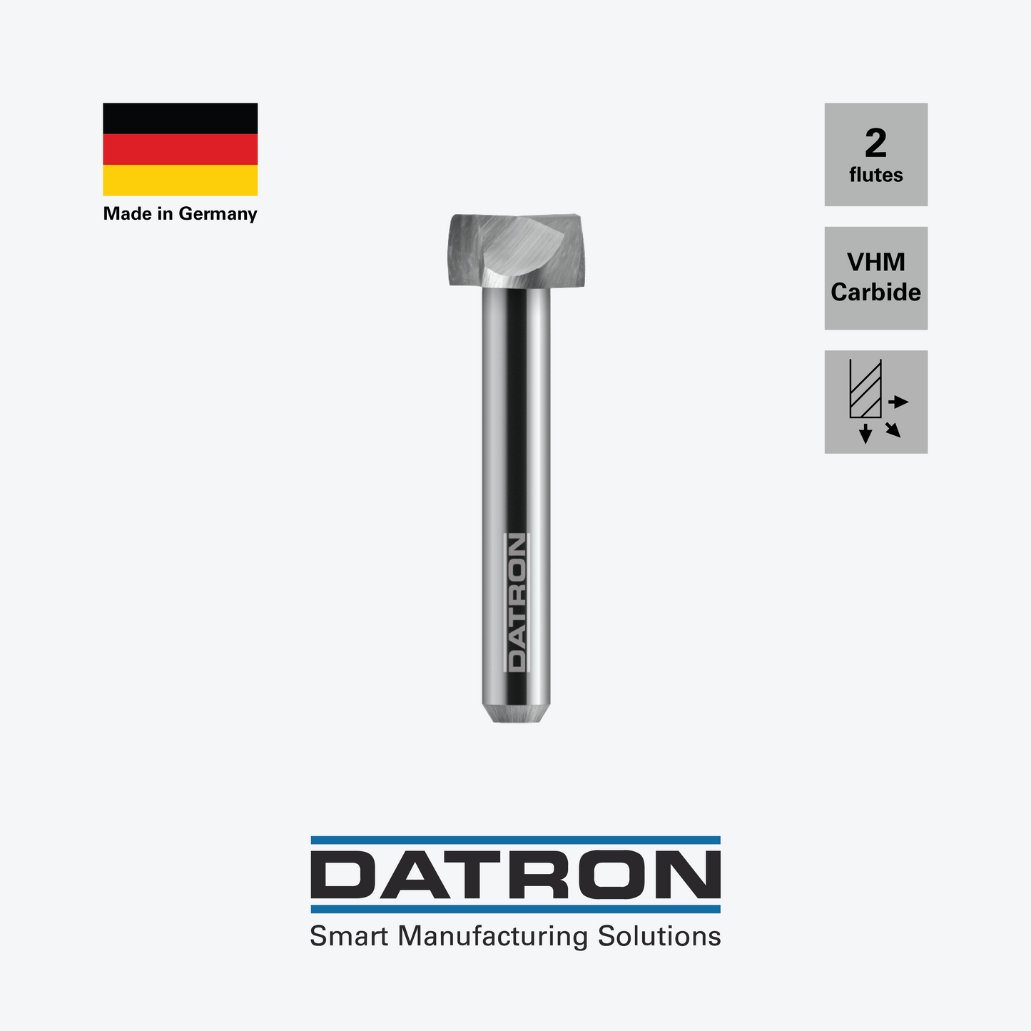 DATRON - Double flute face mill, stepped, edge radius - 0068442N