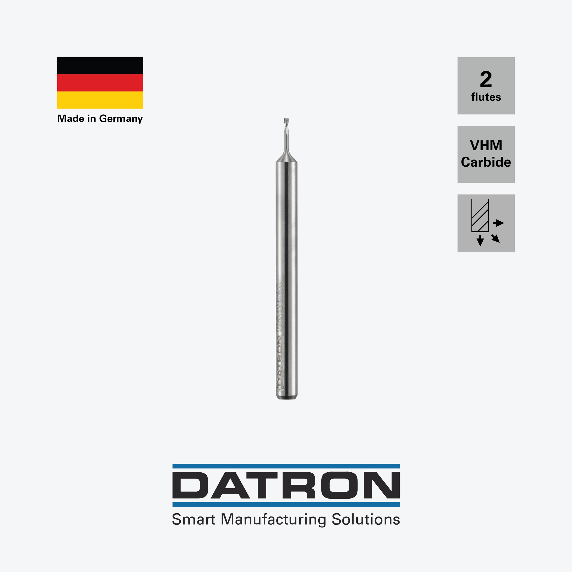 DATRON - Double flute end mill, standard, necked - 00781007