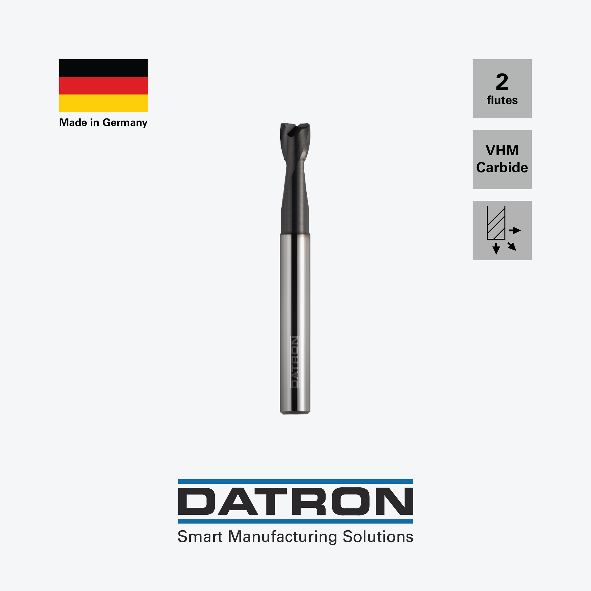 DATRON - High- feed double flute end mill, edge radius, ALCRONA coated - 00781066