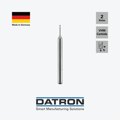 DATRON - Double flute ball nose end mill, necked - 00782008